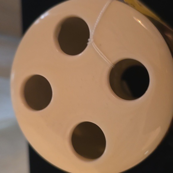 New Cypress‎ Home Cream Brown Rust Autumn Earthtones Floral Toothbrush Holder - Picture 3 of 7